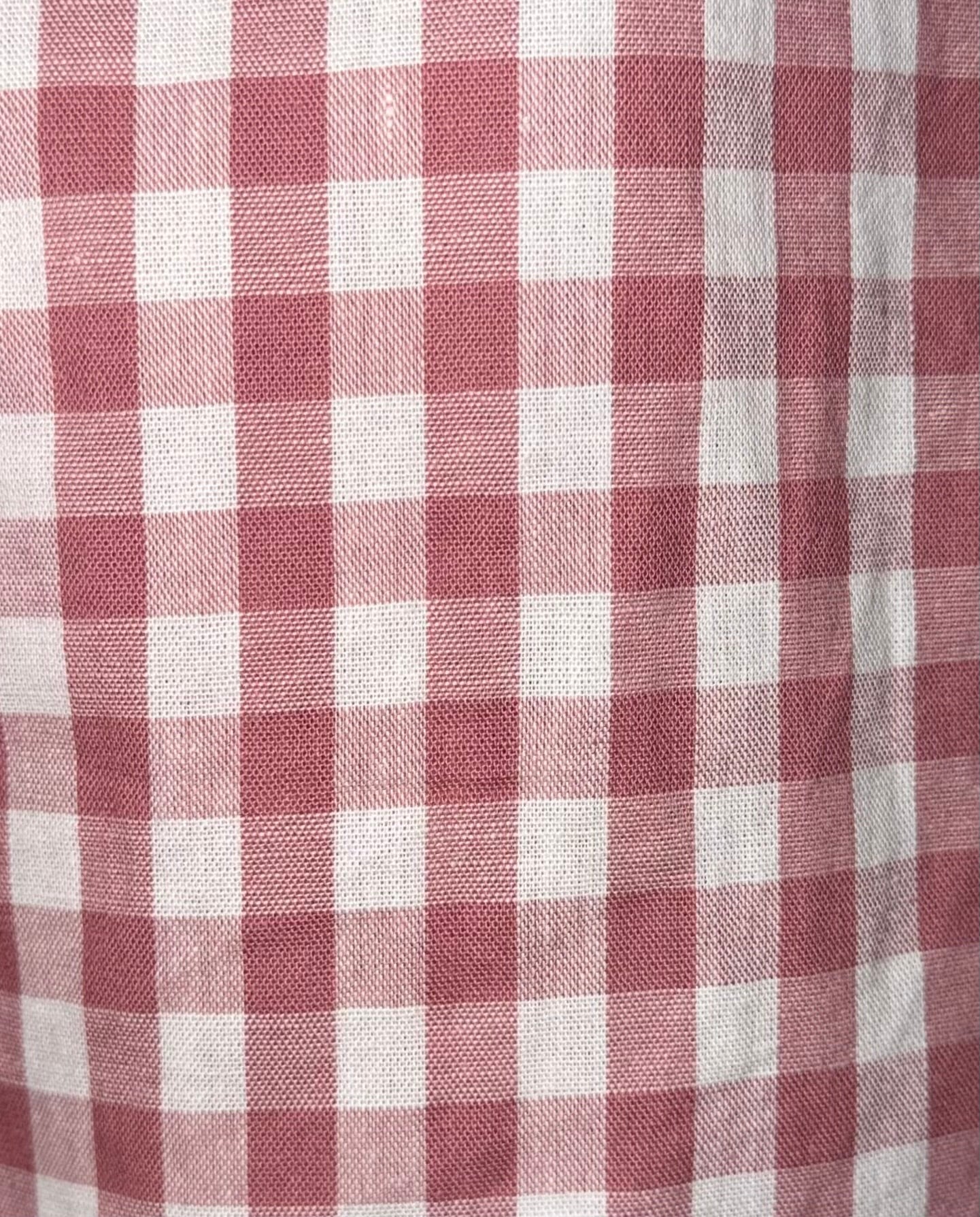 Dusky pink gingham scrunchie