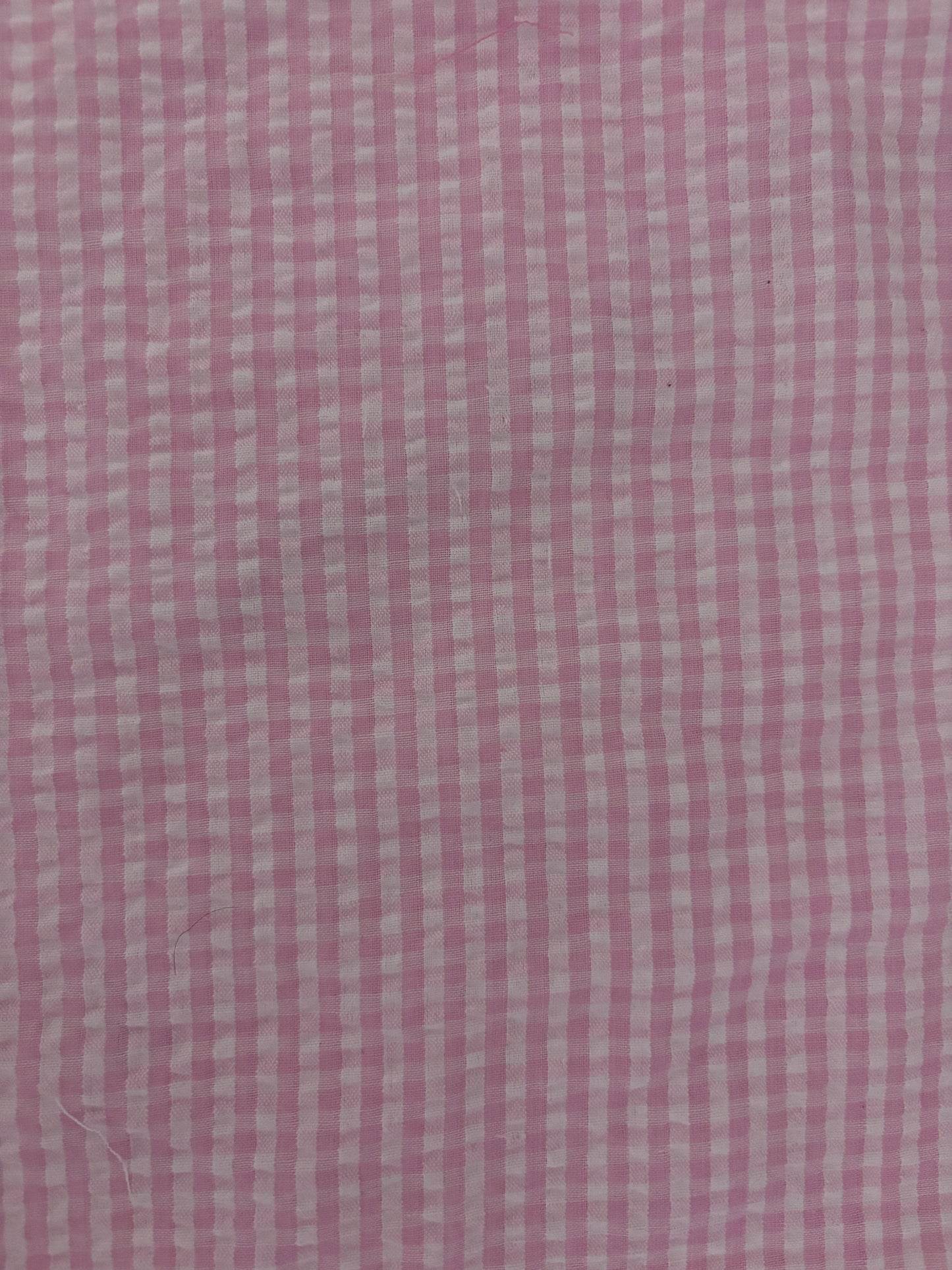 Pale pink seersucker gingham Bow Hair Clip