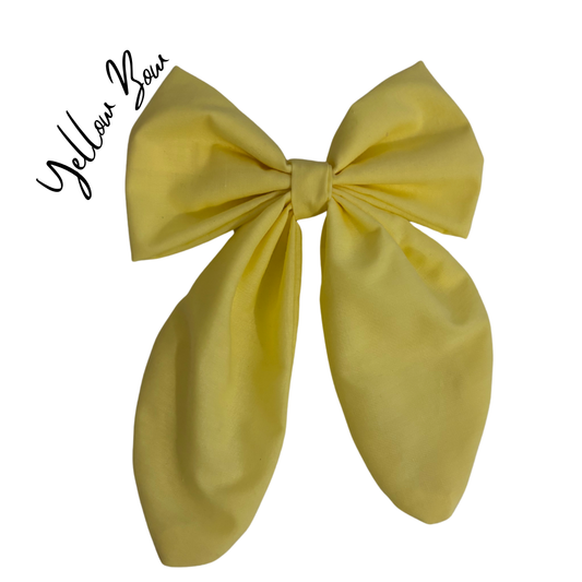 Yellow Bow Hair Clip