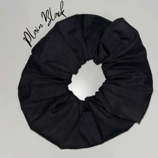 Plain black Scrunchie