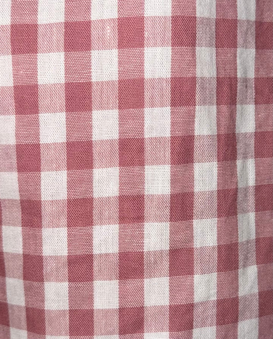 Dusky pink gingham scrunchie