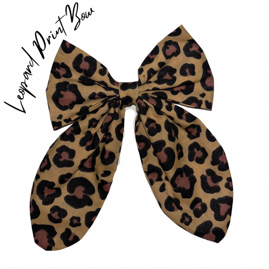 Leopard print Bow Hair Clip